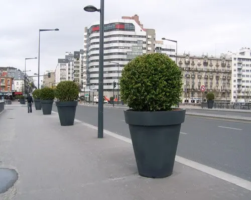 Pot décoratif rond grand volume 110 à 1 500 L, PEHD rotomoulé, 21 coloris