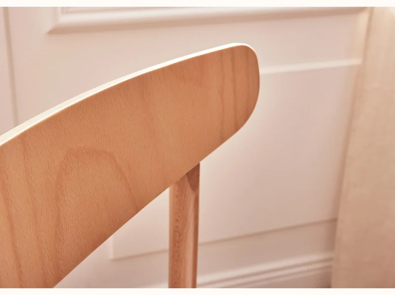 Chaise en bois massif TULIPE (lot de 2)