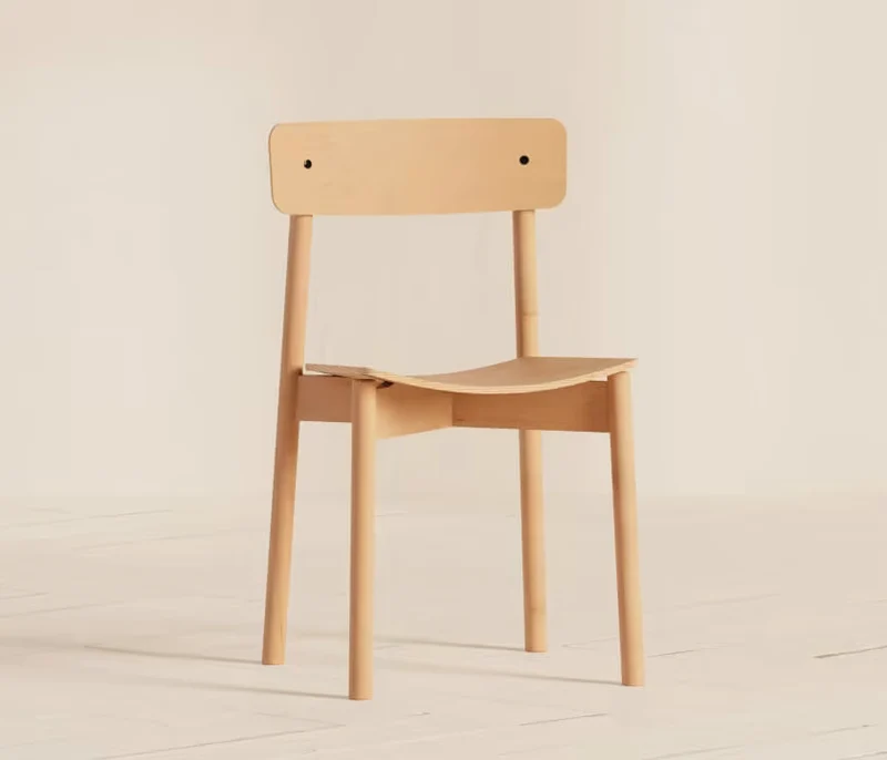 Chaise en bois massif MAIA (lot de 2)