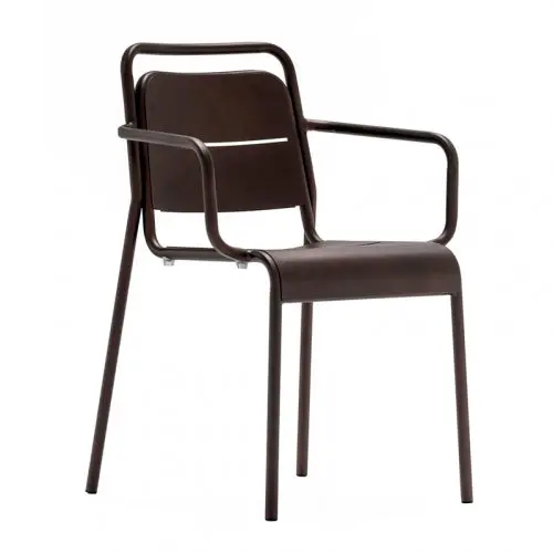 Fauteuil en acier empilable Alma "Classic Collection"