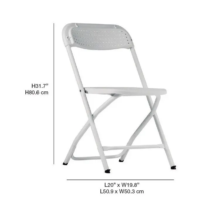 Chaise polypro pliante perforée Bigalex "Classic Collection"