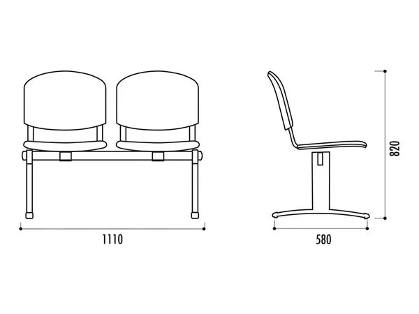 Banquette d'accueil Iso bois