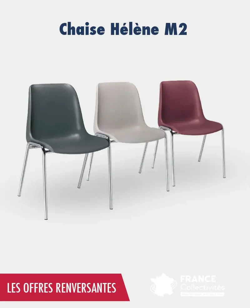 Promo Chaises coque plastique empilable M2 Ø 22 mm