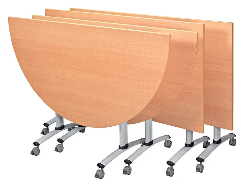 Table basculante ronde 120 cm mélaminé