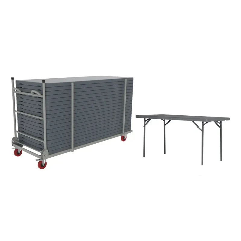 Pack 20 tables pliantes plastique 152 x 76 cm + chariot XLtrolley "Classic Collection"