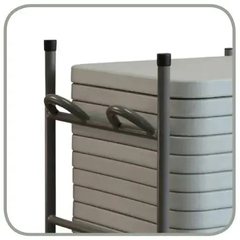 Pack 10 tables pliantes plastique 183 x 76 cm + chariot XLtrolley "Classic Collection"
