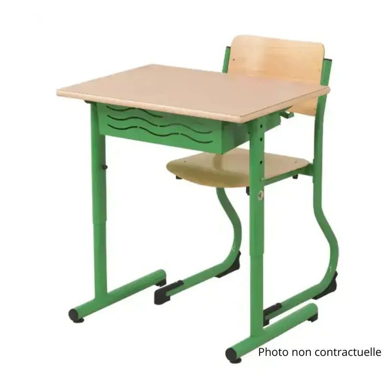 Table scolaire réglable VELA avec casier