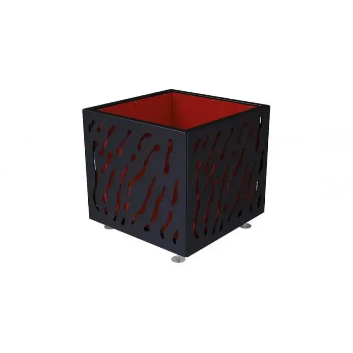 Bac à palmier Venise bicolore en acier, 790, 990 ou 1 145 mm, intérieur galva ou bac amovible