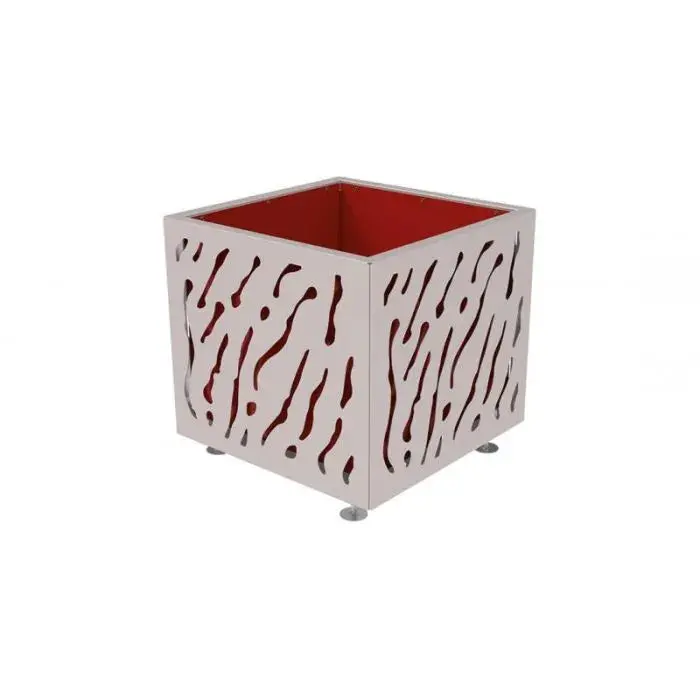 Bac à palmier Venise bicolore en acier, 790, 990 ou 1 145 mm, intérieur galva ou bac amovible