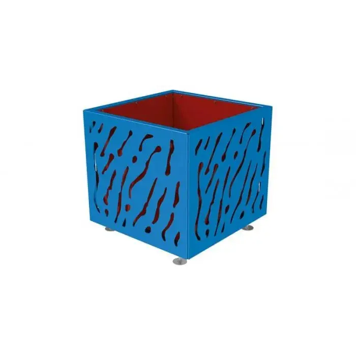 Bac à palmier Venise bicolore en acier, 790, 990 ou 1 145 mm, intérieur galva ou bac amovible
