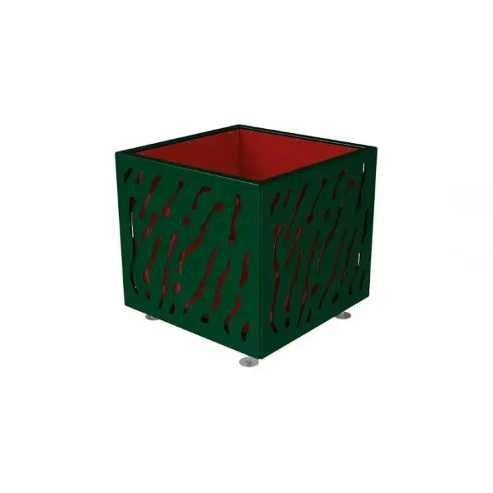 Bac à palmier Venise bicolore en acier, 790, 990 ou 1 145 mm, intérieur galva ou bac amovible