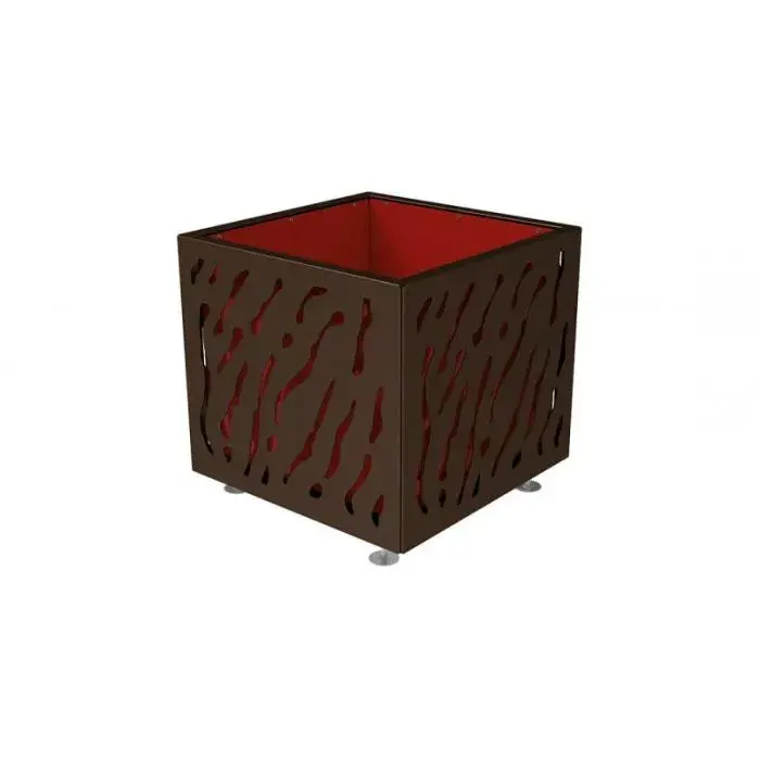 Bac à palmier Venise bicolore en acier, 790, 990 ou 1 145 mm, intérieur galva ou bac amovible
