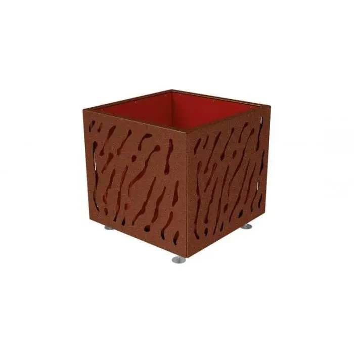 Bac à palmier Venise bicolore en acier, 790, 990 ou 1 145 mm, intérieur galva ou bac amovible