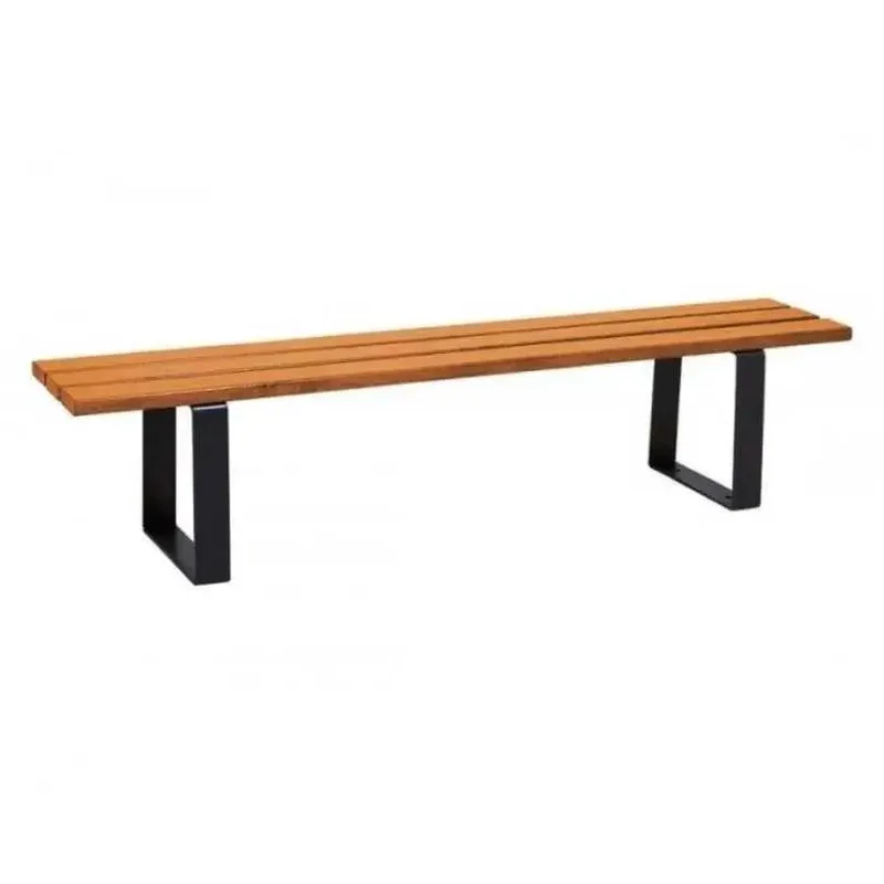 Banquette Riga acier et bois