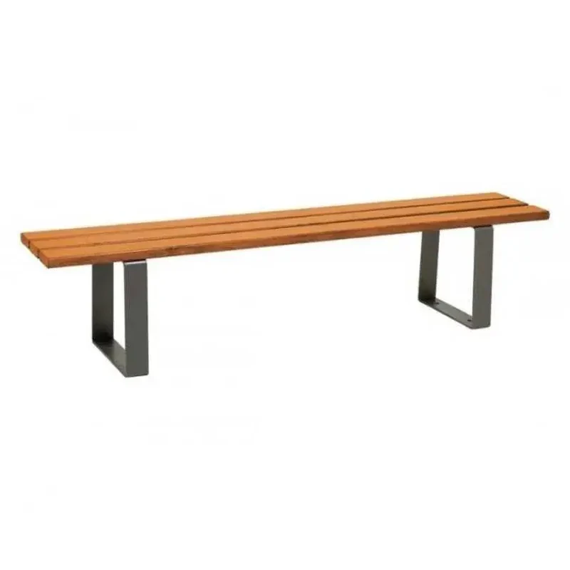 Banquette Riga acier et bois
