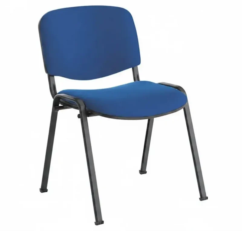 Chaise tissu Iso avec tablette écritoire et accoudoirs