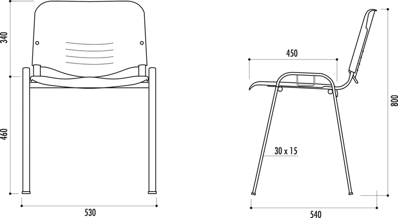 Chaise Iso Tissu