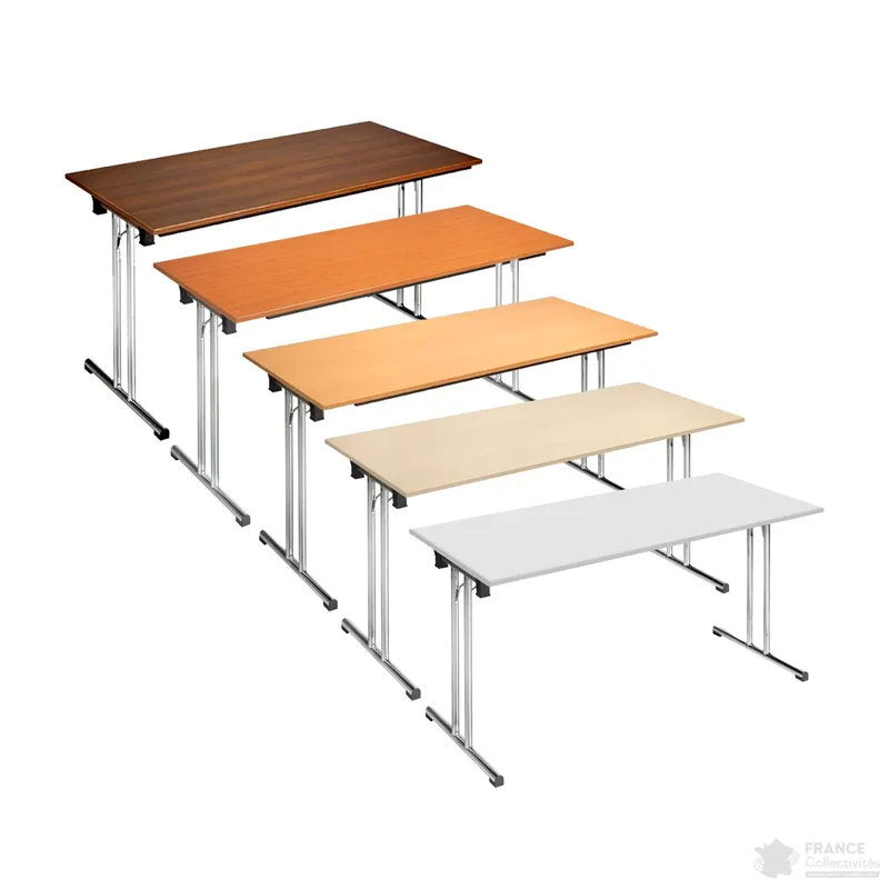 Table pliante stratifiée pieds chromés