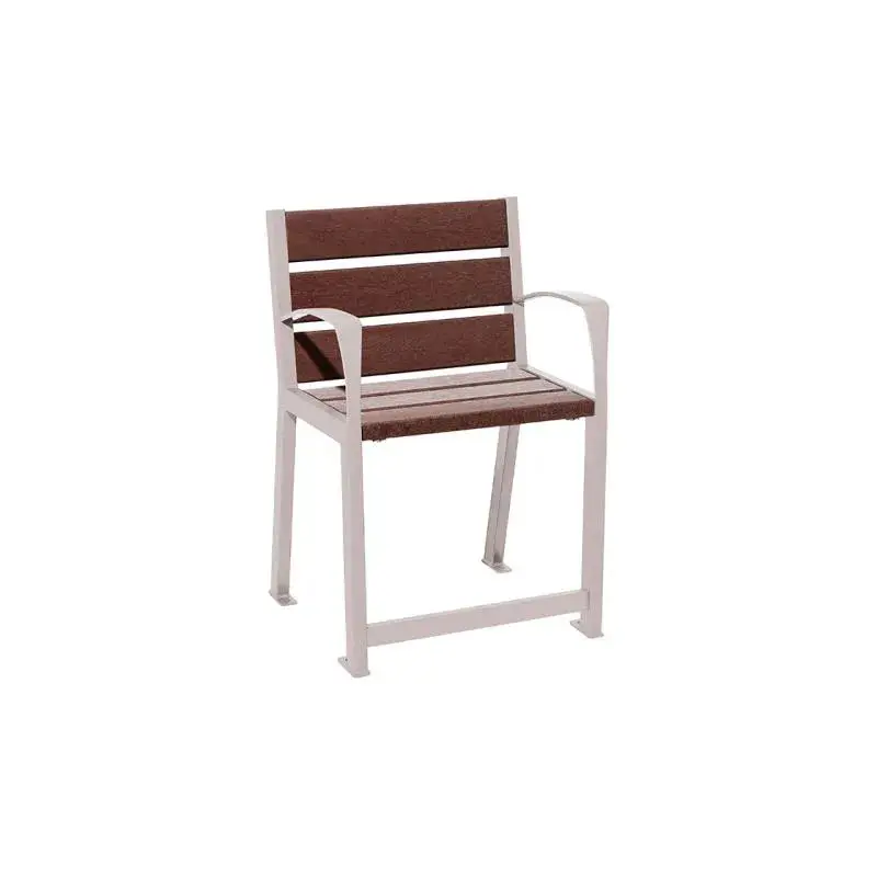 Fauteuil Silaos spécial senior plastique recyclé, assise 540 mm