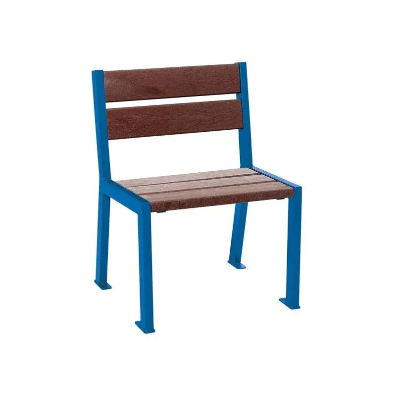 Fauteuil Silaos plastique recyclé et acier, 5 ou 6 lames, 600 mm