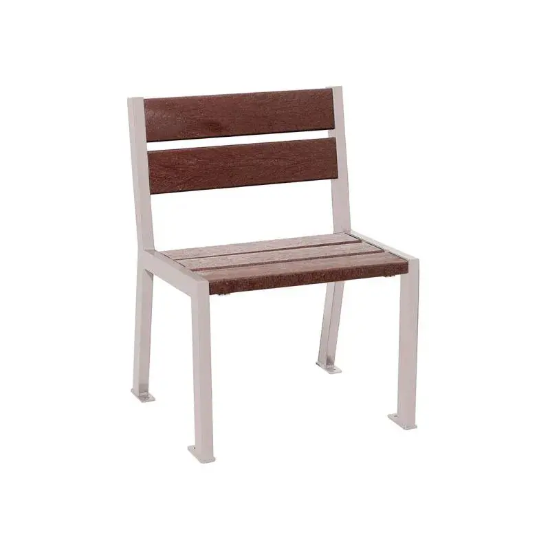 Fauteuil Silaos plastique recyclé et acier, 5 ou 6 lames, 600 mm