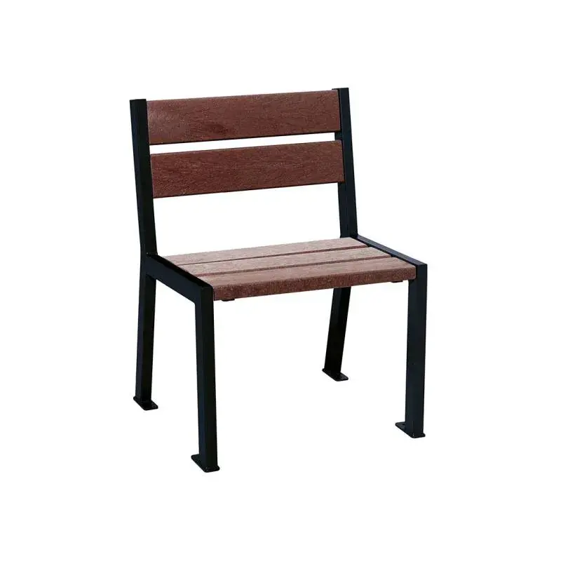 Fauteuil Silaos plastique recyclé et acier, 5 ou 6 lames, 600 mm