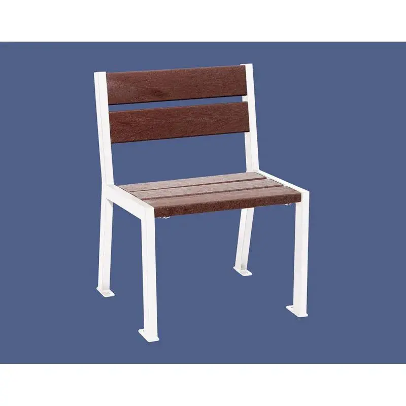 Fauteuil Silaos plastique recyclé et acier, 5 ou 6 lames, 600 mm