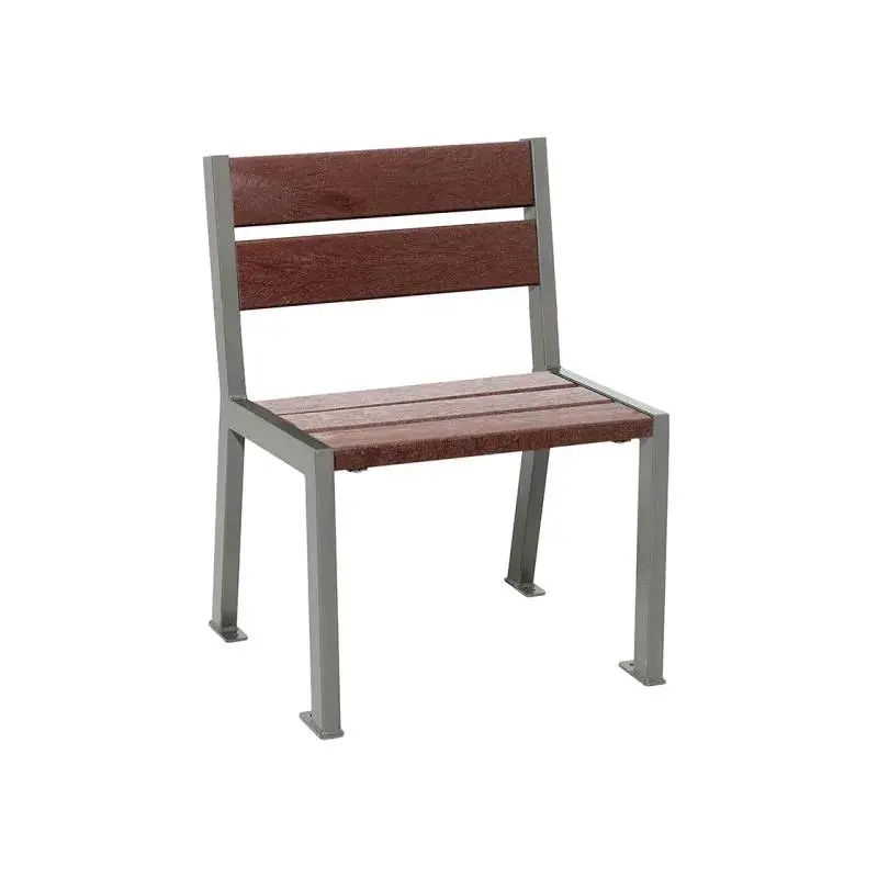 Fauteuil Silaos plastique recyclé et acier, 5 ou 6 lames, 600 mm
