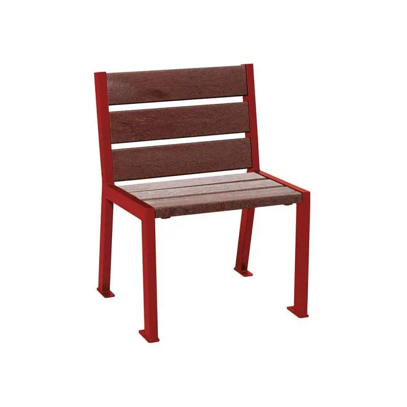 Fauteuil Silaos plastique recyclé et acier, 5 ou 6 lames, 600 mm