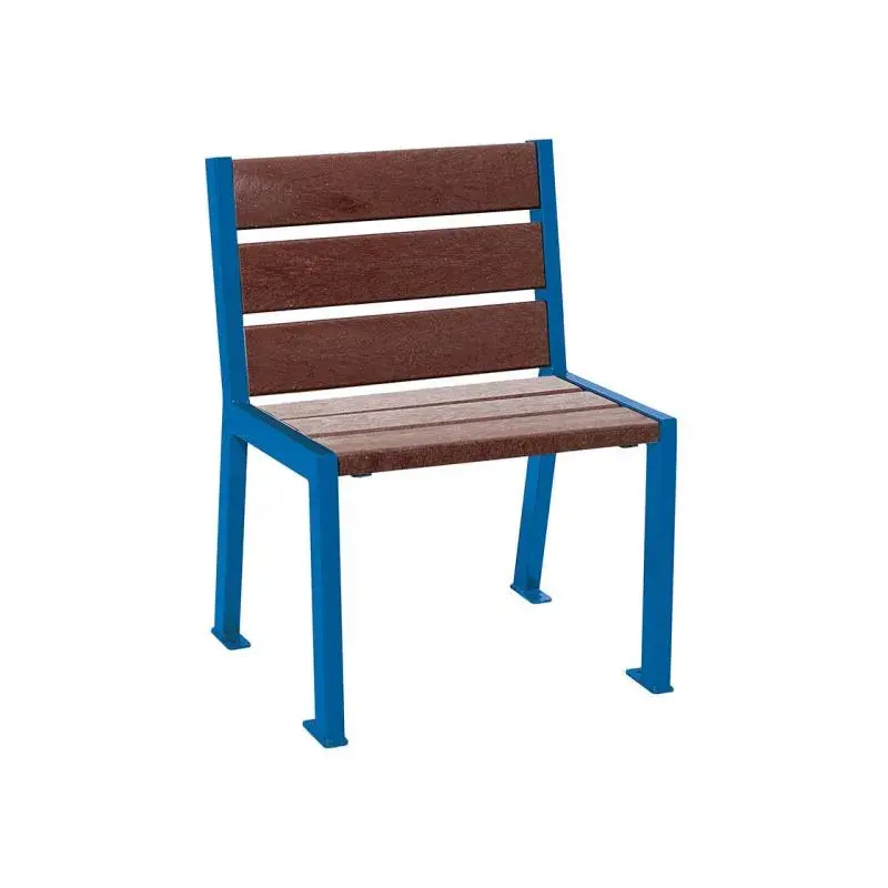 Fauteuil Silaos plastique recyclé et acier, 5 ou 6 lames, 600 mm