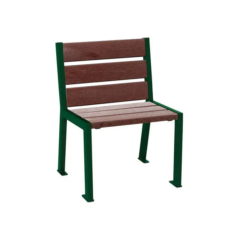 Fauteuil Silaos plastique recyclé et acier, 5 ou 6 lames, 600 mm