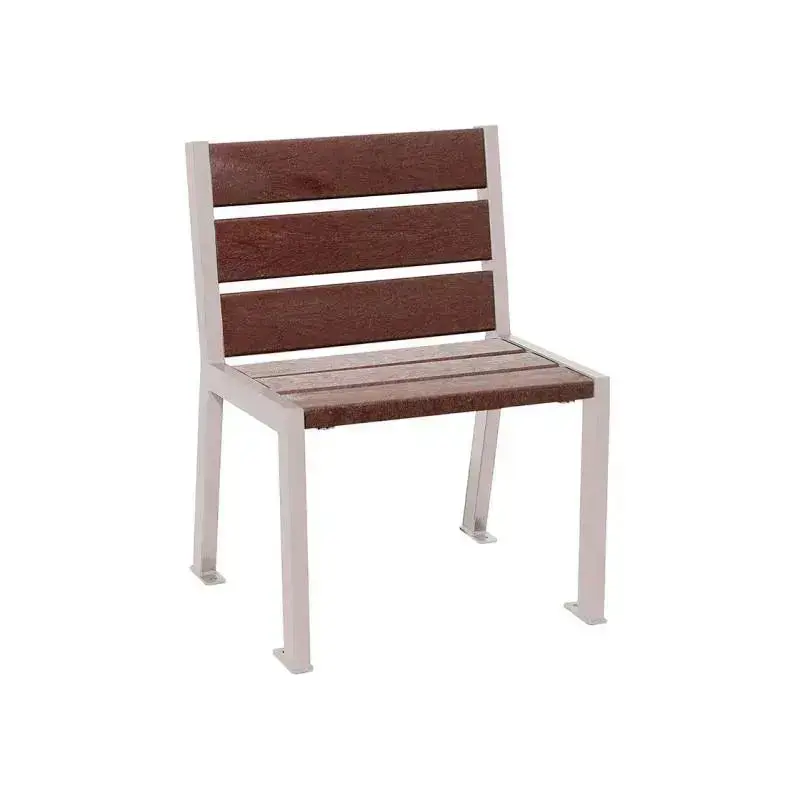 Fauteuil Silaos plastique recyclé et acier, 5 ou 6 lames, 600 mm