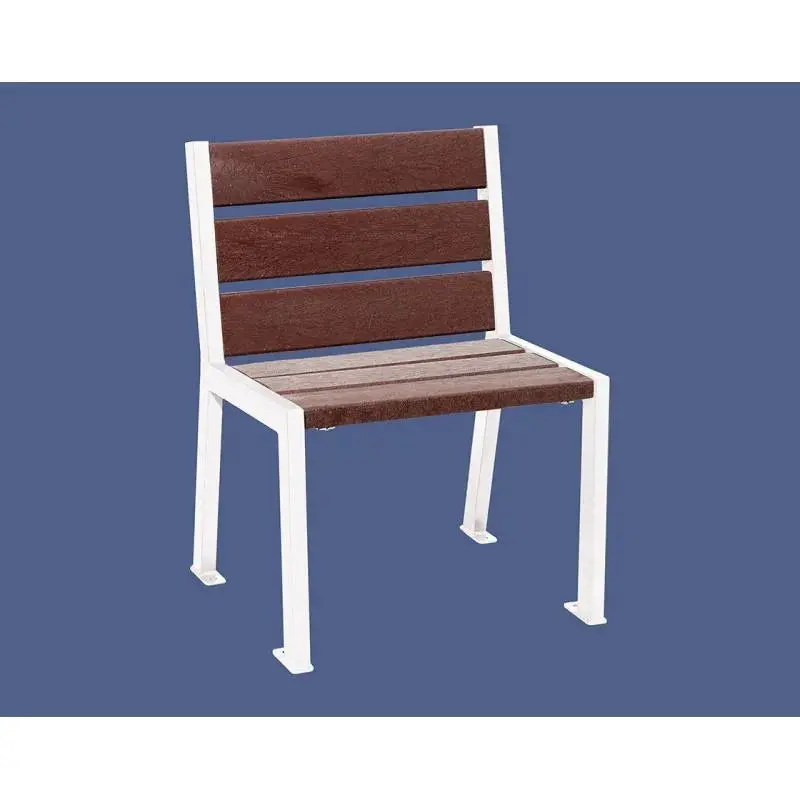 Fauteuil Silaos plastique recyclé et acier, 5 ou 6 lames, 600 mm