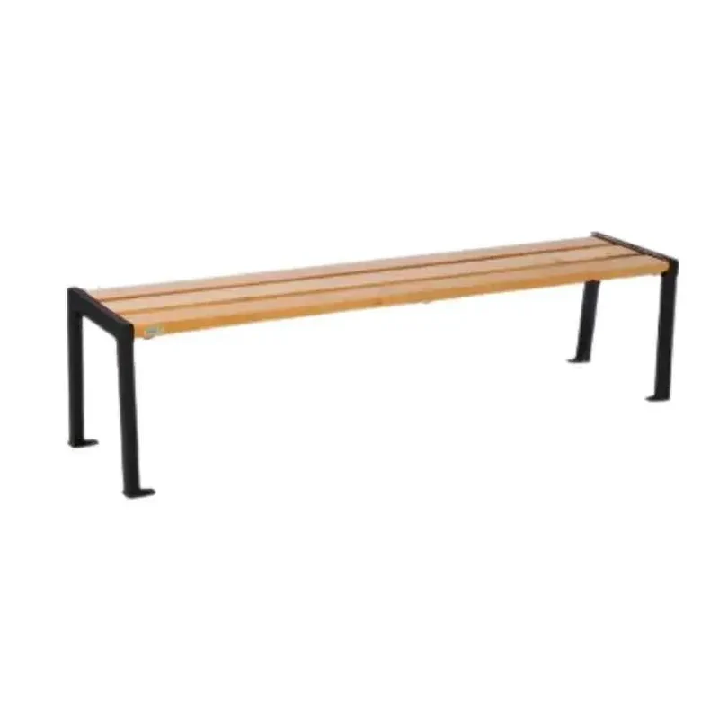 Banquette Silaos acier et bois 1 200 ou 1 800 mm, lames de chêne PEFC 36 mm, sans dossier