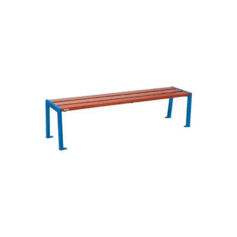 Banquette Silaos acier et bois 1 200 ou 1 800 mm, lames de chêne PEFC 36 mm, sans dossier