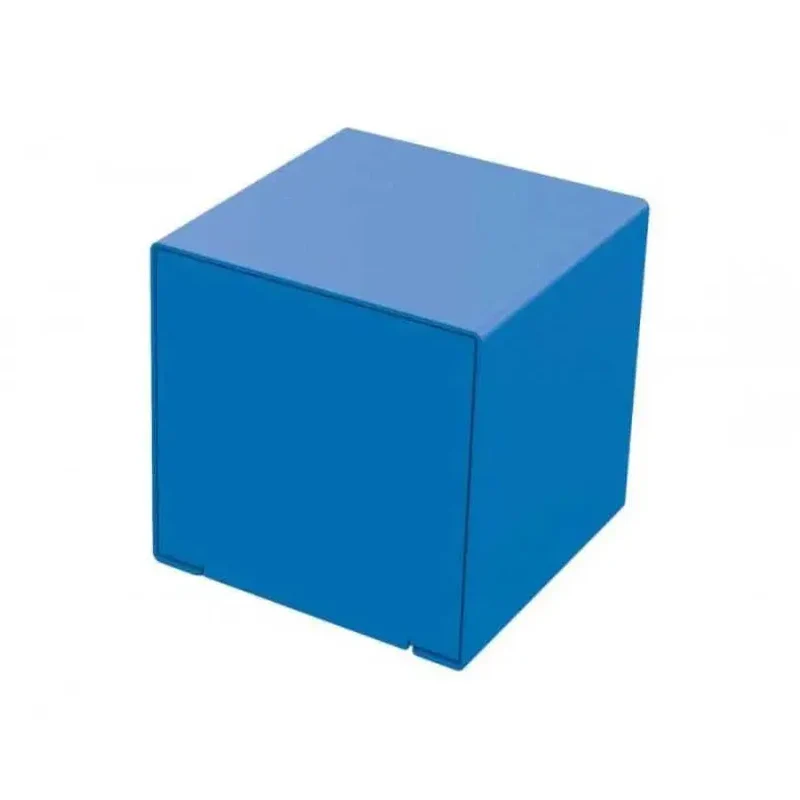 Cube acier KUB 450 x 450 x 450 mm, assise d'appoint peinte sur zinc, monochrome ou bicolore