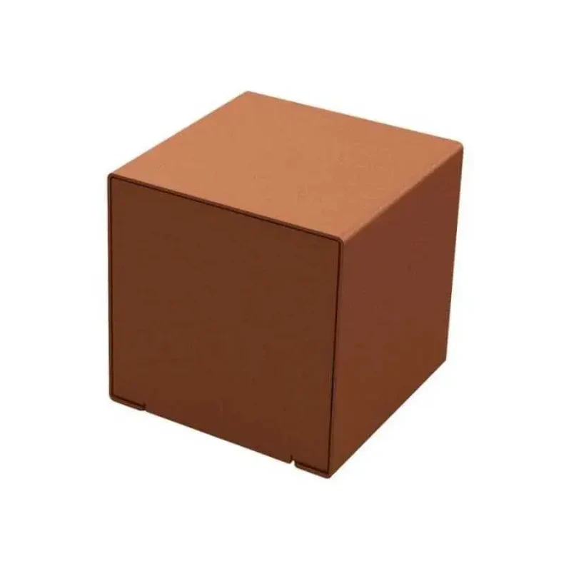 Cube acier KUB 450 x 450 x 450 mm, assise d'appoint peinte sur zinc, monochrome ou bicolore
