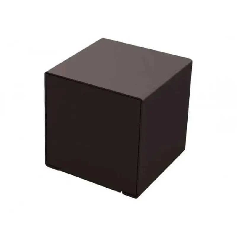 Cube acier KUB 450 x 450 x 450 mm, assise d'appoint peinte sur zinc, monochrome ou bicolore