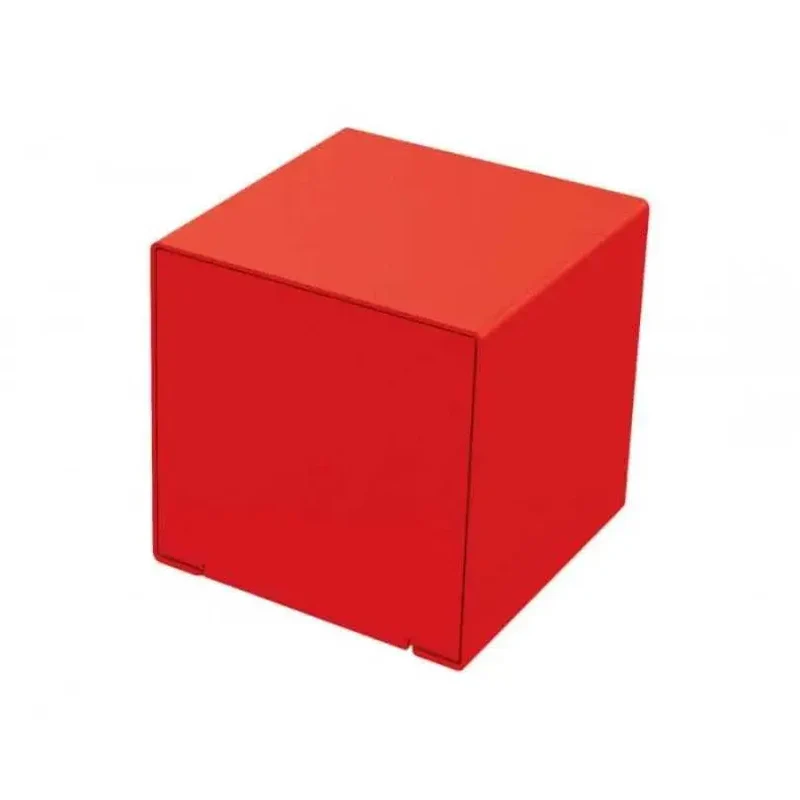 Cube acier KUB 450 x 450 x 450 mm, assise d'appoint peinte sur zinc, monochrome ou bicolore