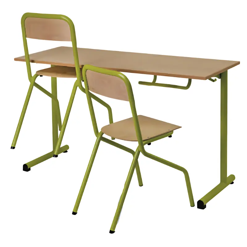 Table scolaire élémentaire avec appui sous table Azur