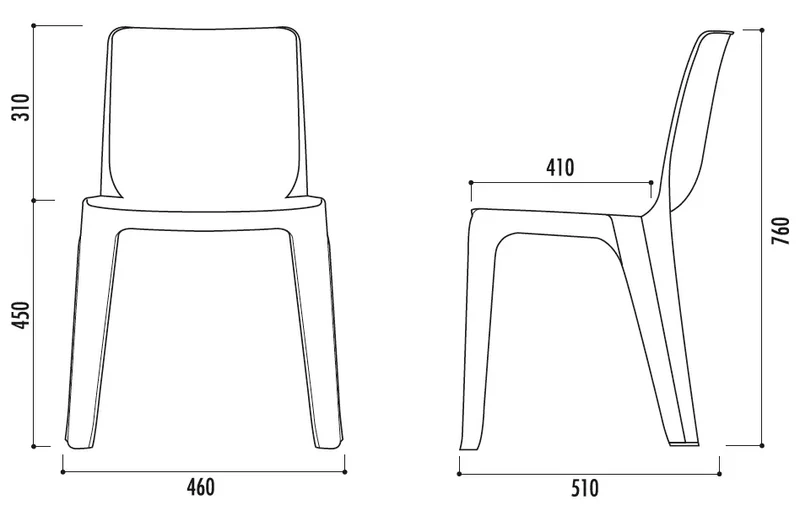 Chaise empilable Denver