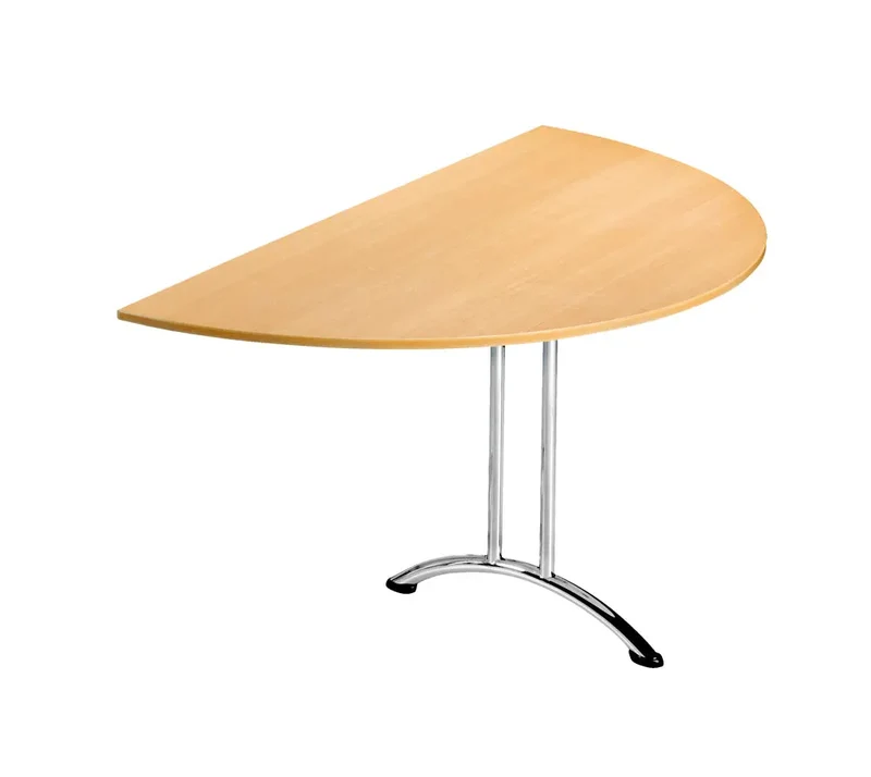 Table pliante mélaminée pieds courbés chromés