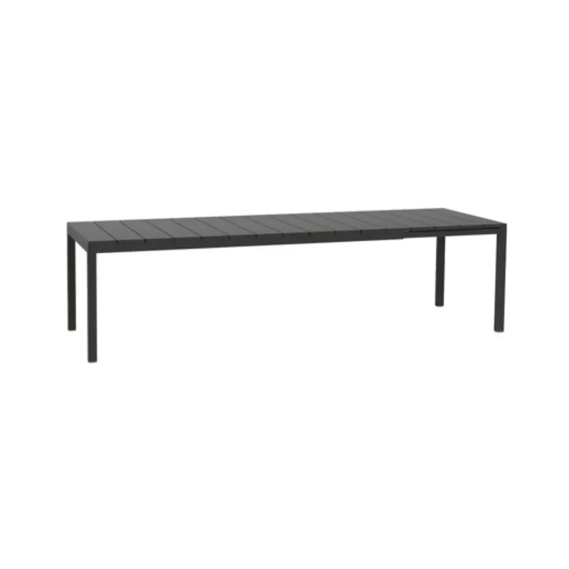 Table à rallonge en aluminium piètement carré Rio