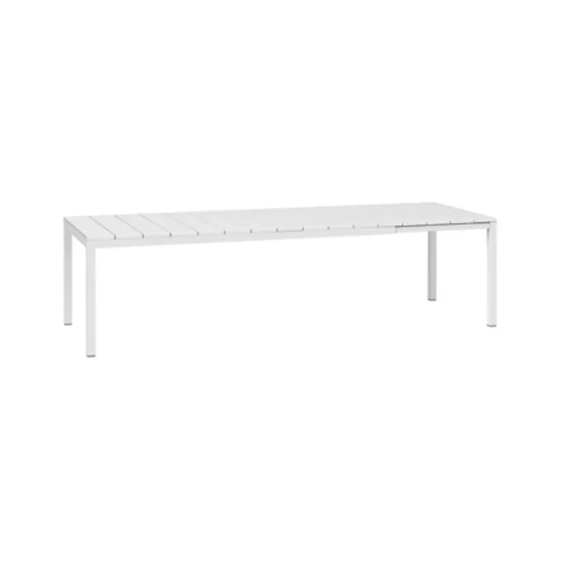 Table à rallonge en aluminium piètement carré Rio