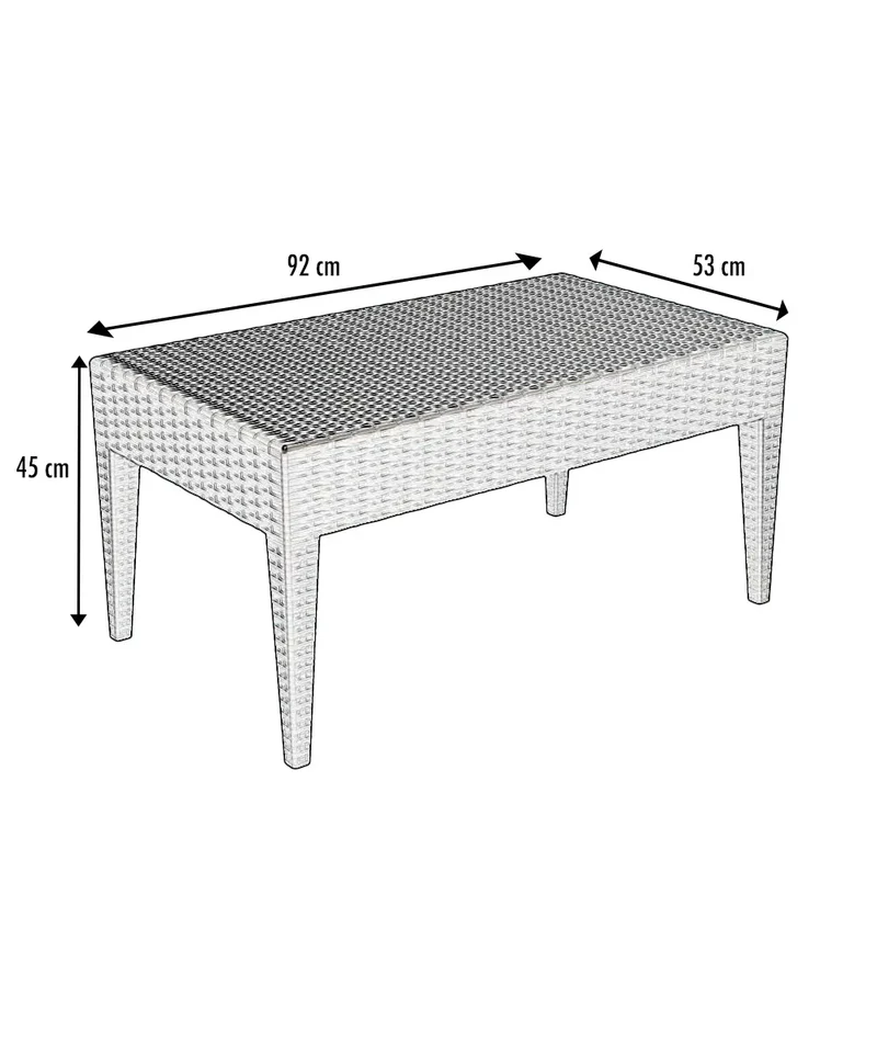 Table basse polypro Miami