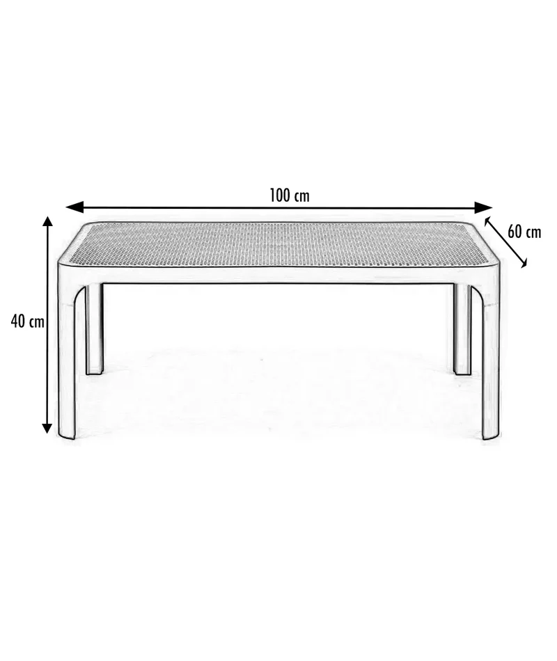 Table basse polypro Net