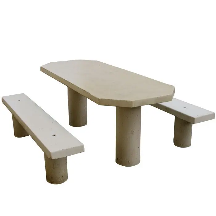 Table ovale béton