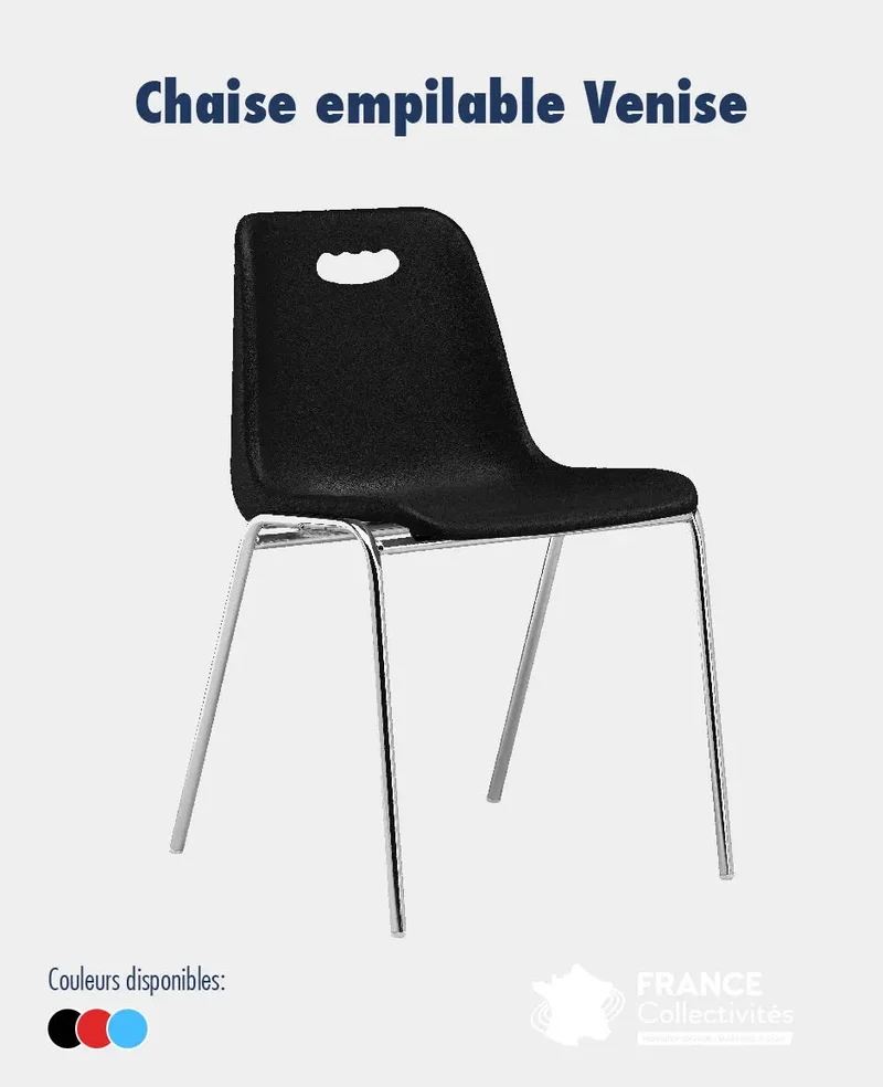 Chaise empilable coque plastique Venise