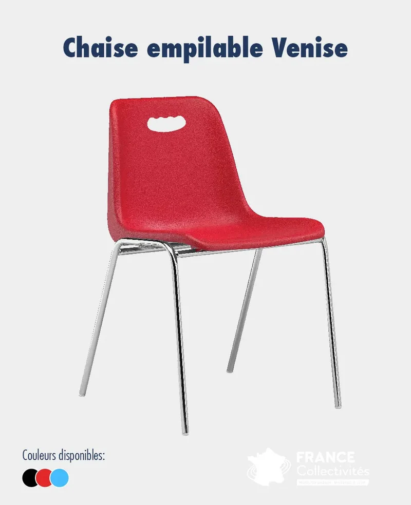 Chaise empilable coque plastique Venise