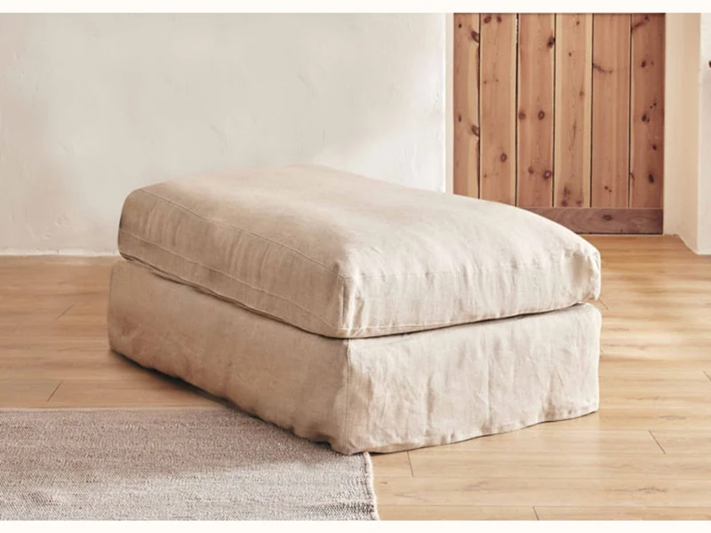Pouf en lin LENO